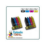 EPSON 16XL : Lot 8 cartouches compatible pour WorkForce WF2010 WF2510 WF2520 WF2530 WF2540 WF2630 WF2650 WF2660 - T1636