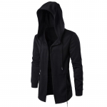 Pusad Meeste Hip Hop Pusa T&auml;navar&otilde;ivad Must Kleit Mantlid Meeste Kapuutsiga Mantliga kapuuts 3XL must