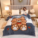 Kahekihiline paksenenud fliispleed &uuml;hekohaliseks v&otilde;i kahekohaliseks kasutamiseks S&uuml;gis/Talv kattepleed 150*200cm