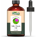 Orgaaniline Zing piimohakas (Silybum marianum) &Otilde;li | Puhas ja looduslik eeterlik &otilde;li aroomi ja difuusorite, nahahoolduse, massaaži jaoks - 118ml/3.99fl oz beige