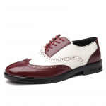Nahast Brogues Meeste Suur Moekas Pulmapidu Meeste Kleitjalatsid Itaalia Disainer Meeste S&otilde;idukingad pidulikud Jalatsid Paelad Mehed Oxfords 38