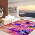 Kpop D-deemonik&uuml;tid P&otilde;randamatt Ristk&uuml;lik Libisemiskindel Kodu Pehme Vannimatt Esikuks Sise- V&auml;lismatt Tere Uksematt 100x150cm