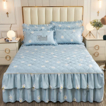 Korea stiilis tepitud pitsist printsess voodiseelik &ndash; paksendatud siidist harjatud tolmukindel voodikate 180*200cm Quilted Bed Skirt