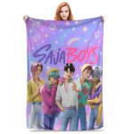 K-Pop Saja Boys Tekk Soe Pehme Kohev Pl&uuml;&uuml;s Visketekk Lastele Diivanitool Voodi Flanell Voodikate Voodikate Flannel 75x100cm