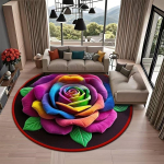 Luksuslik kuldse servaga roosimustriga &uuml;mmargune p&otilde;randamatid K&ouml;&ouml;k Esik Jooksvaip Magamistoa Elutuba Pehme vaip Libisemiskindel vaip 160X160cm