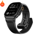 Luksuslik rihm Apple Watchi jaoks Band Ultra 3 49mm Series 11 10 46mm 9 8 7 45mm Spordirihm Silikoonist K&auml;epael Iwatch 6 SE 5 44mm Ultra2/3 49mm &Black must