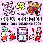 Glow Cosmetics Graffiti V&auml;rvimisraamat T&auml;iskasvanutele ja Teismelistele Meigiteema S&otilde;brad Puhkus T&auml;iuslik Kingitus black