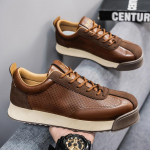 Luksuslik Mood Meeste Vabaaja Jalan&otilde;ud Nahast K&otilde;ndimissneakerid Retro Platvormiga Spordijalatsid Mugavad Madalad Jalan&otilde;ud Meestele Zapatos Hombre 39 pruun