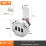 3 digitaalse koodiga kombineeritud lukk kapp sahtlikapp postkast paroolikapp M&ouml;&ouml;bel vargusvastane turvalisus tsingisulamist lukk