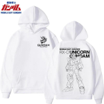 Mobiilne soomusr&uuml;&uuml;s Gundam Mehaaniline joonistusprindiga kapuutsikas - Meeste/Naiste Anime t&auml;navar&otilde;ivad Vabaaja kapuutsiga dressipluus 3XL white