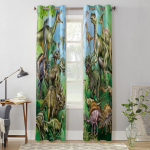 Džungliloomad Dinosaurused Aknakardinad Elutoa K&ouml;&ouml;k Moodsad kardinad Kodukaunistused Rulookardinad kardinad 135W x 60H(cm) x1