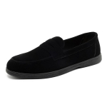 Meeste slip-on mokassiinid Preppy Kerged Hingavad Mugavad V&auml;litingimustes Lamedad Jalan&otilde;ud Libisemiskindel Pehme Tald Vabaaja Igap&auml;evased K&otilde;ndimisjalatsid 43 must