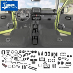 JIDIXIAN Carbon Fiber Grain auto sisekujunduse kaanekleebised Suzuki Jimny 2022 autotarvikutele Seat fastener trim