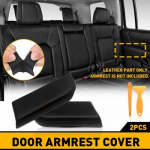 Fits for2009-2015 Honda Pilot Leather Rear Door Panels Armrest Cover 2pcs Black