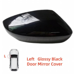 Car upgrade ABS Rearview Accessories Decoration Plated Door Mirror Shell Trim For Skoda Fabia 2015 2016 2017 Rapid 2018- L Glossy Black
