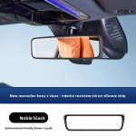 For Mercedes-Benz W223 S-class interior rearview mirror silicone protective cover reversing mirror decorative strip frame + roosa