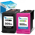 Cartouche 305 Xl, 305Xl Cartouches D'Encre Remanufactur&eacute;es Pour Hp 305 Xl Noir Et Couleur, Pour Deskjet 2710 2730 4120E 4122E[H2657]