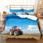 Poiste traktori voodipesukomplekt Meeste ehitusautode tekikate padjap&uuml;&uuml;r Teismeliste dekoratsioon &Uuml;heinimese Twin Kingi suurus 228x228cm-3pcs