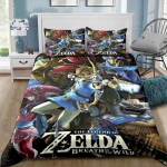 3D Multifilmi Zeldas Seeria Voodipesukomplekt Tekikott Voodikomplekt Tekikate Padjap&uuml;&uuml;r Tekk Kuningas Kuninganna Suurus Poistele T&auml;iskasvanute Voodipesukomplekt EU single(135x200cm)