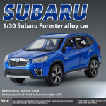 1:30 Subaru Forester Maastikuauto SUV S&otilde;iduk Sulamist Valatud Auto Mudel Heli ja Valgusega Arvuti Host DIY Lauaarvuti Trendikad Kaunistused Kingitus sinine
