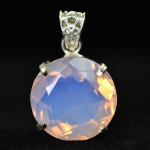 56,45 ct SERTIFITSEERITUD Opaal 925 Sterlingh&otilde;be Mitmev&auml;rviline &Uuml;mmarguste V&auml;&auml;riskividega Ripats MY-PD-132-NS 20.3 mm Approx.