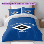 Hamburger SV Muster Voodipesu Tekikomplekt Tekikate Padjap&uuml;&uuml;r Kodu Dekoratsioon S&uuml;nnip&auml;evakingitus (1 * tekikott + 2 * padjap&uuml;&uuml;ri, ilma s&uuml;damikuta) 135x200cm