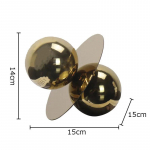 Roostevabast terasest kuldne pall Abstraktne k&auml;sit&ouml;&ouml; Lauakaunistus Sf&auml;&auml;rilisus Geomeetrilised kunstiteosed Kaunistused Ruumi esteetika Sisustus