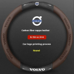 Volvo XC40 XC60 XC70 XC90 S40 S60 S80 S90 V40 V60 V70 V90 C70 jaoks S&uuml;sinikkiust Nahast Auto Roolikate Autotarvikud