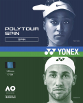 YONEX Poly Tour Spin 120 Tennisekeeled PTGS120 Koobaltisinine (1,20 mm)