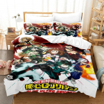 My Hero Academia Voodipesukomplekt Jaapani Anime Mugav Tekikate &Uuml;heinimese Kaheinimese Queen Twin Full Suurusega Tekikate Teismeliste Magamistuba EU Single(135*200cm)3pcs