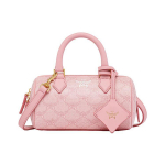 MCM Ella Monogrammiga Eemaldatava Reguleeritava &Otilde;larihmaga Nahast Boston Koti Mini Naiste K&auml;ekotid Kirsi&otilde;ie-Roosa MWBESEA09P6001 Basic Set (Bag+Dust Bag)