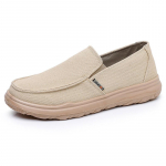 Meeste Slip On Canvas Kerged tossud Vabaaja lamedad paadikingad Canvas Loafers Mugavad reisijalatsid meestele Hingavad k&otilde;ndimisjalatsid 38 khaki