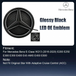 Autokleeps Mercedes Benzi jaoks H&otilde;bedane ja Must OE Stiilis Esiv&otilde;re T&auml;he Embleem Kroomitud Logo Embleem Sobib Mercedes Benz E200 E25