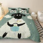Tekikate Lambad Magamistoakomplekt 3-osaline Laste Tr&uuml;kitud Kodu &Uuml;hiselt Br&auml;nditud Madratsi Voodipesukomplekt 220X240cm