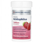 American Health, N&auml;rimistabletid Acidophilus, Looduslik maasikamaitseline, 60 tabletti