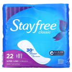 Stayfree, klassikaline, super pikad sidemed, l&otilde;hnastatud, 22 pakki