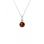 Collier - Perlinea - Perle de Culture d'Eau Douce AAA+ - Chocolat - Argent 925 - 42 cm