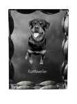 Rottweiler, Rott, Rottie - crystal with a picture of a dog, glass statuette with a picture, unique frame with a picture from Art-Dog brand