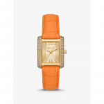 Michael Kors Emery Pav&eacute; Kuldse Tooni ja Krokodillimustriga Nahast K&auml;ekell MK2983 kuld