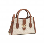 Michael Kors MK Gabby Logotr&uuml;kiga T&ouml;&ouml;le Sobiv &Otilde;lakott Naiste kotid Vanill-Valge Pruun 35S3G5GS5B-150 Basic Set (Bag+Dust Bag)