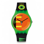 Swatch NEON RIDER SO29G106 Must k&auml;ekell roheline