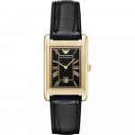 Emporio Armani Gino Must Nahk Naiste Kvarts Kuup&auml;evaga K&auml;ekell AR11666 must