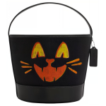 Coach 19 Halloweeni Kassikujundusega L&otilde;uendi ja Sileda Nahaga Koppkott Unisex kotid Must CCE04-LHBLK Basic Set (Bag+Dust Bag)