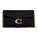 Coach Kett 20 &Uuml;hev&auml;rviline Kl&otilde;pskinnitusega Kett Klibukujuline Nahast &Otilde;la- v&otilde;i Crossbody-Kott V&auml;ike Naiste kotid Must CE772-B4BK Basic Set (Bag+Dust Bag)