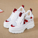 Naiste suvised tossud V&otilde;rgust k&otilde;rge platvormiga jalatsid Valged kingad 9 cm kontsad kiilud Sandaalid Hingav naiste vabaaja jalan&otilde;ud 34 punane