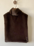 Euroopa ja Ameerika kunstminkkarusnahast vest: Naiste S&uuml;gis/Talvine Varrukateta Keep Pika Esiosa ja L&uuml;hikese Tagaosaga One Size gray