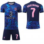 2024-25 Atl&eacute;tico Madrid 2. v&otilde;&otilde;rsil s&uuml;gavsinine s&auml;rk #7 Griezmann #19 &Aacute;lvarez Jalgpallis&auml;rgid XL