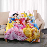 2026 Uus Disney printsessi tr&uuml;kitud tekk Multikakujuline flanellist kohev ja pehme tekk t&auml;iskasvanutele ja lastele Palus diivanivoodi auto 75x100cm