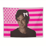 1 tk USA Damon Salvatore Lipp Seinale Riputatav Kodu &Uuml;hiselamu Magamistoa Kaunistus 150x100cm(60x40in) black