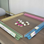 for American Mahjong Tiles, Board Game Accessories, Acrylic Tile Holders Indoor Use. Blue gray
